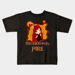 Ligion Is On Fire Design #01 Kids T-Shirt